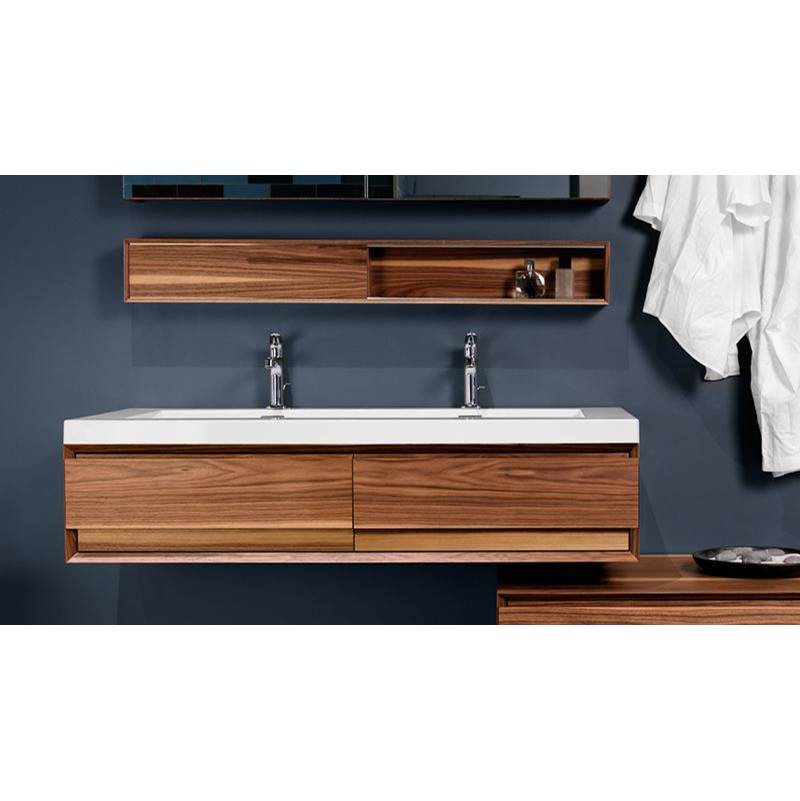 WETSTYLE Furniture ''M'' - Vanity Wall-Mount 30 X 10 - Walnut Natural No Calico