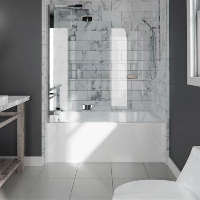 Neptune Entrepreneur ALBANA bathtub 32x66 AFR with Tiling Flange and Skirt, Right drain, White